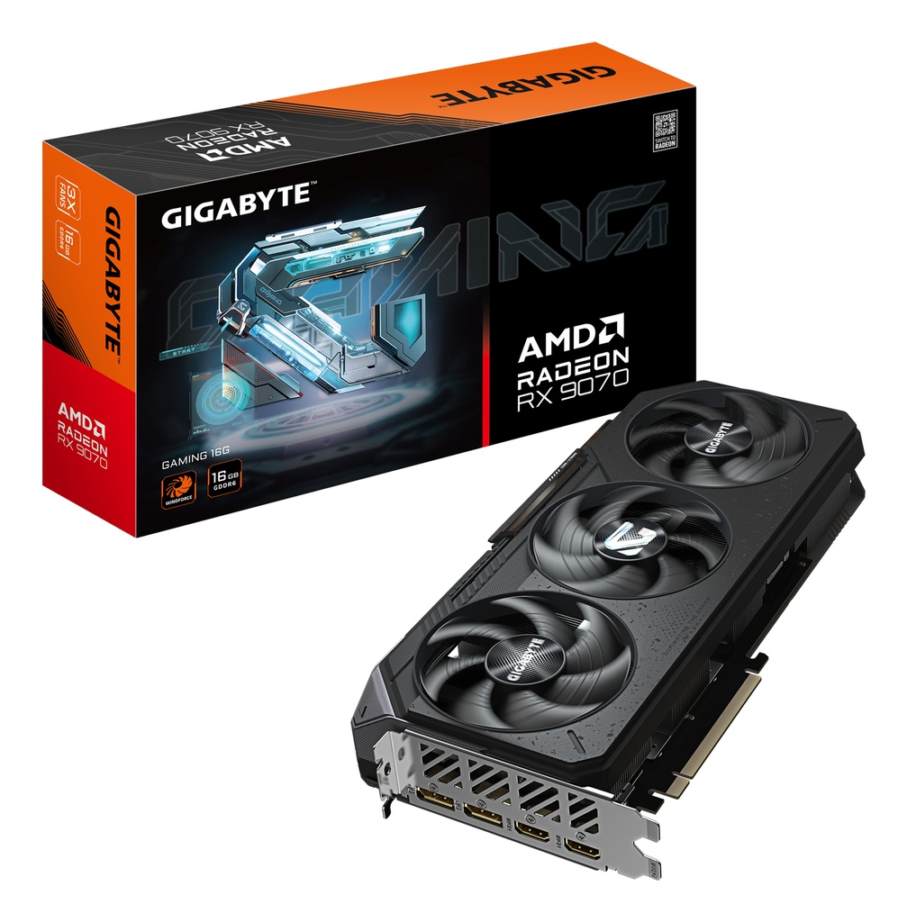 [GV-R9070GAMING-16GD] GIGABYTE Radeon RX 9070 GAMING 16GB Scheda Grafica - 16GB GDDR6, 256bit, PCI-E 5.0, 2520 MHz Frequenza core, 2 x DisplayPort, 2 x HDMI, GV-R9070GAMING-16GD