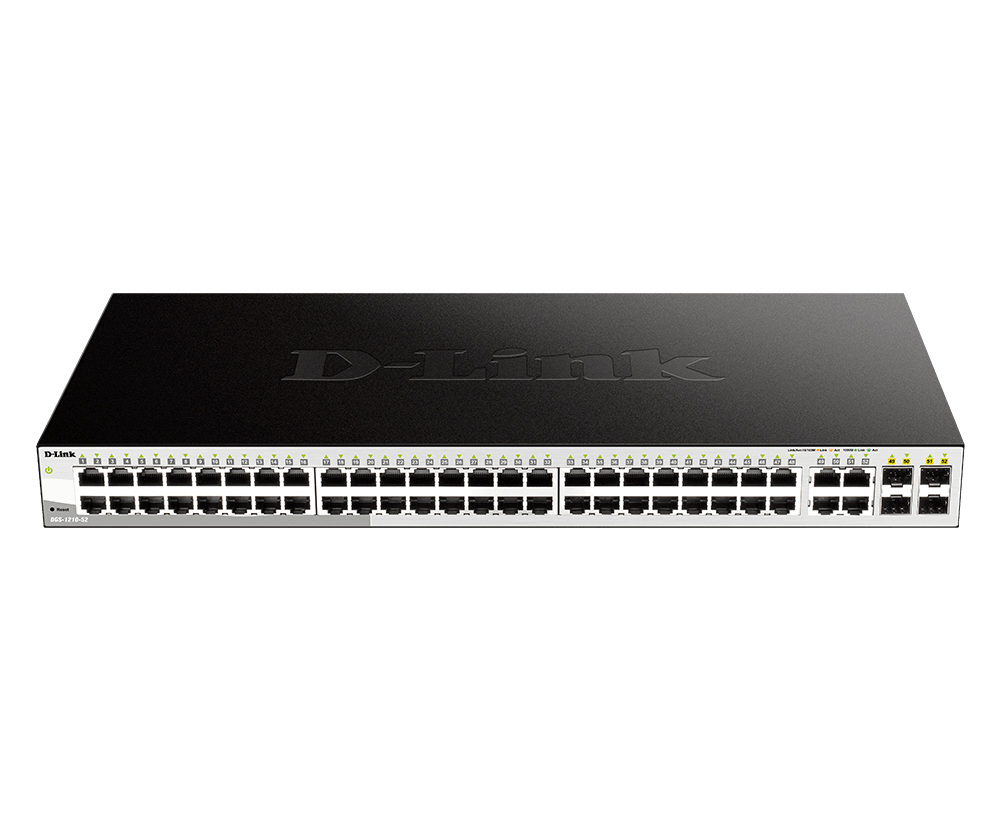 [DGS-1210-52/E] D-Link DGS-1210-52 Gestito L2 Gigabit Ethernet (10/100/1000) 1U Nero