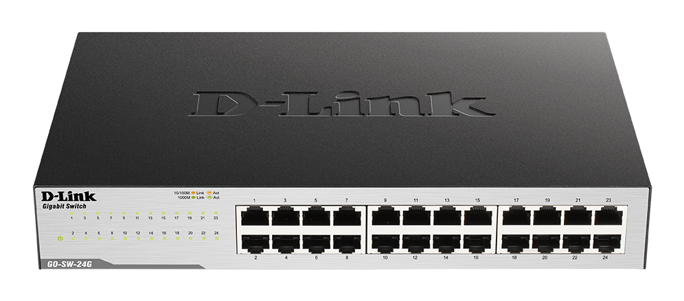 [GO-SW-24G/E] D-Link GO-SW-24G Non gestito L2 Gigabit Ethernet (10/100/1000) 1U Nero