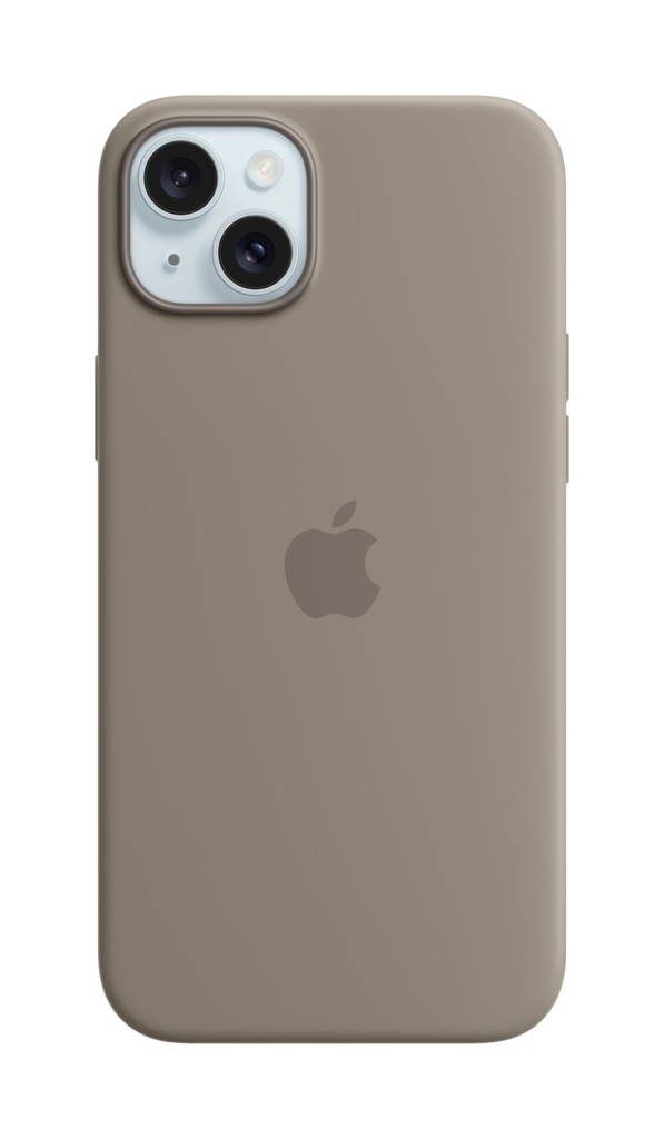 Apple Custodia MagSafe in silicone per iPhone 15 Plus - Grigio creta