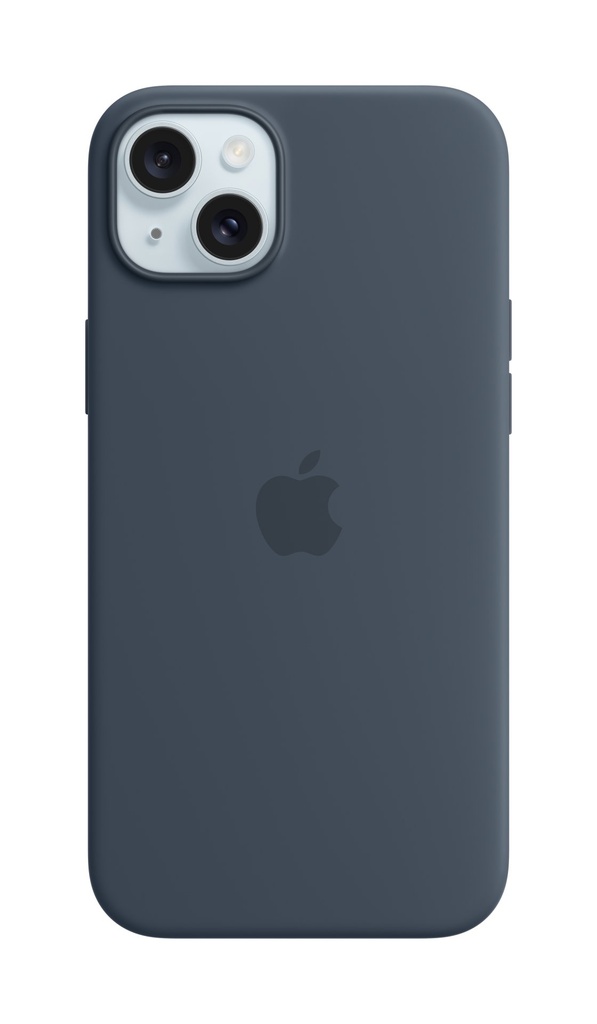 Apple Custodia MagSafe in silicone per iPhone 15 Plus - Blu tempesta