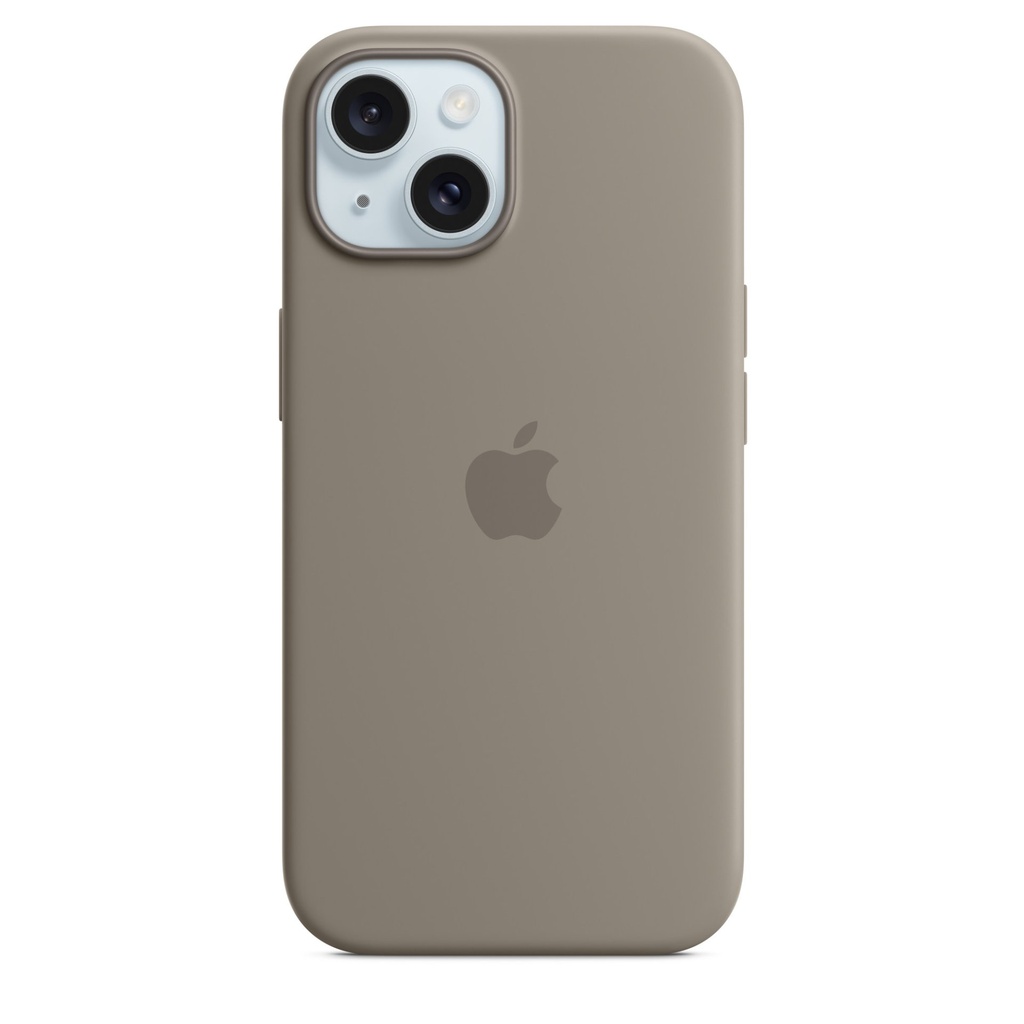 [MXPG3ZM/A] Apple Custodia MagSafe in silicone per iPhone 15 - Grigio creta