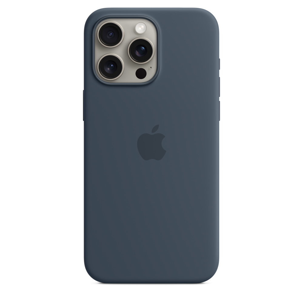 [MT1P3ZM/A] Apple Custodia MagSafe in silicone per iPhone 15 Pro Max - Blu Tempesta