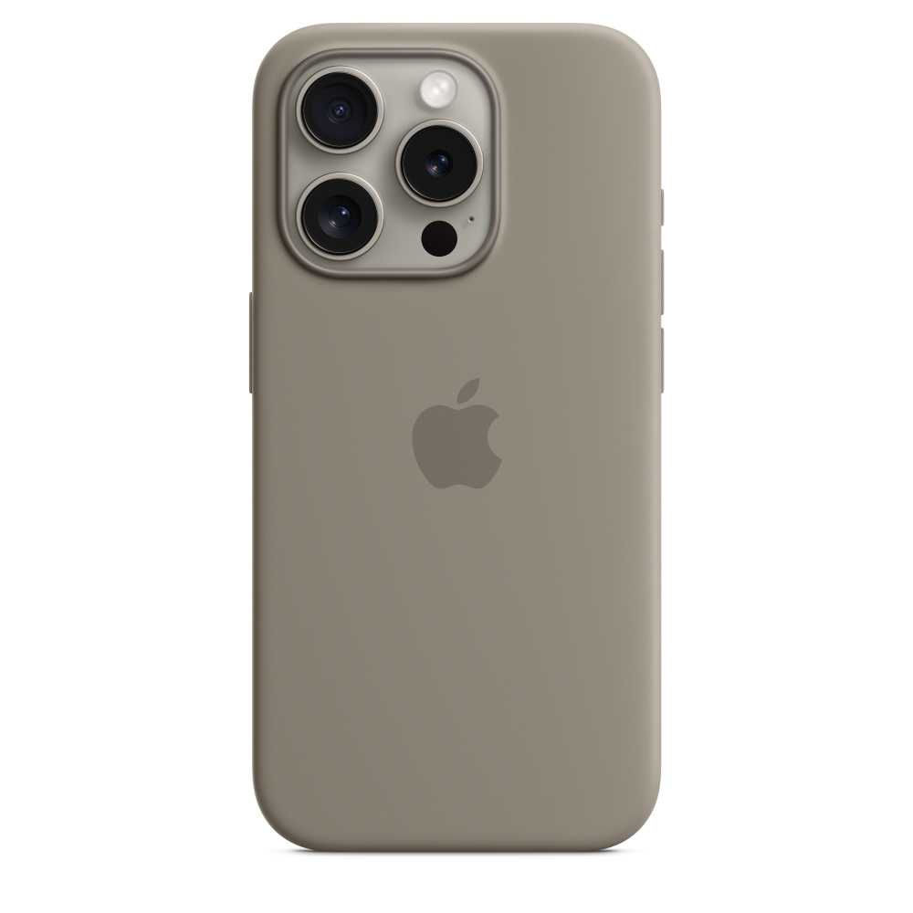 [MT1E3ZM/A] Apple Custodia MagSafe in silicone per iPhone 15 Pro - Grigio creta
