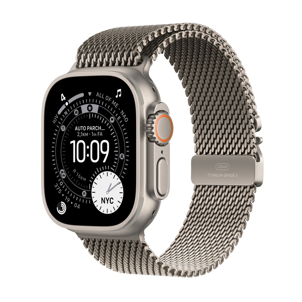 [MEWW4QL/A] Apple Watch Ultra 3 GPS + Cellular 49mm Natural Titanium Case with Natural Titanium Milanese Loop - Small
