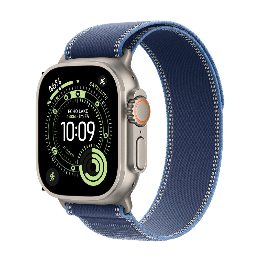 [MEWU4QL/A] Apple Watch Ultra 3 GPS + Cellular 49mm Natural Titanium Case with Blue/Bright Blue Trail Loop - M/L