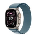 Apple Watch Ultra 3 GPS + Cellular 49mm Natural Titanium Case with Light Blue Alpine Loop - Small
