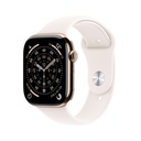 Apple Watch Series 11 GPS + Cellular 46mm Gold Titanium Case with Light Blush Sport Band - S/M