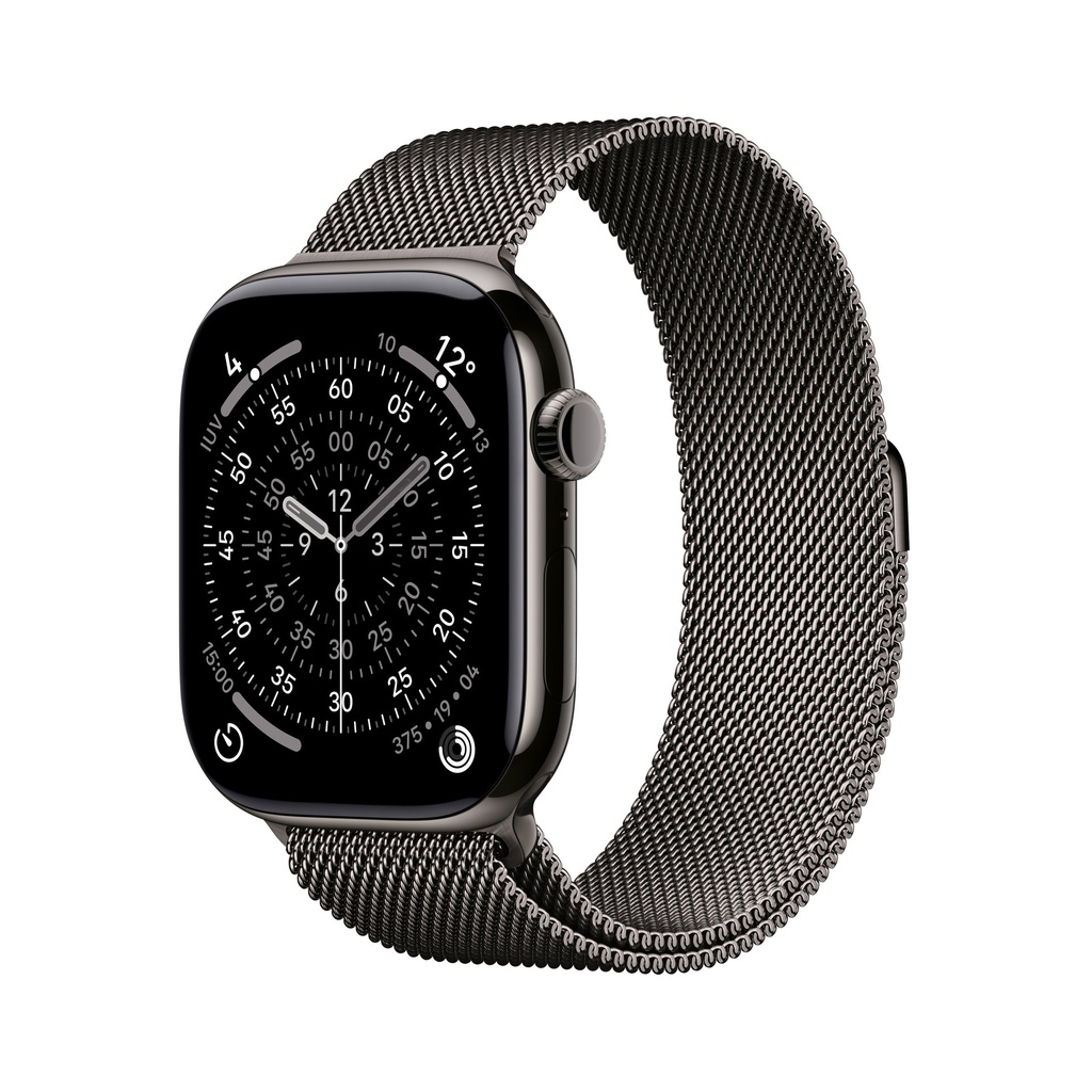 [MFD34QL/A] Apple Watch Series 11 GPS + Cellular 46mm Cassa Titanio Ardesia con Loop Milanese Ardesia - S/M