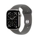 Apple Watch Series 11 GPS + Cellular 46mm Natural Titanium Case with Stone Grey Sport Band - S/M