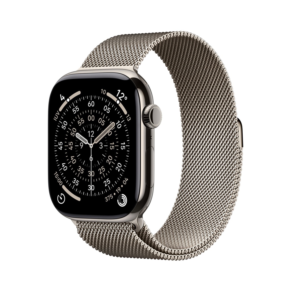[MFCY4QL/A] Apple Watch Series 11 GPS + Cellular 46mm Natural Titanium Case with Natural Milanese Loop - S/M