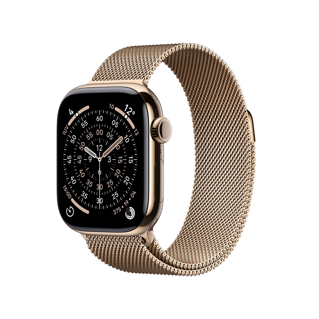 [MF8Y4QL/A] Apple Watch Series 11 GPS + Cellular 42mm Cassa Titanio Oro con Loop in maglia Milanese Oro