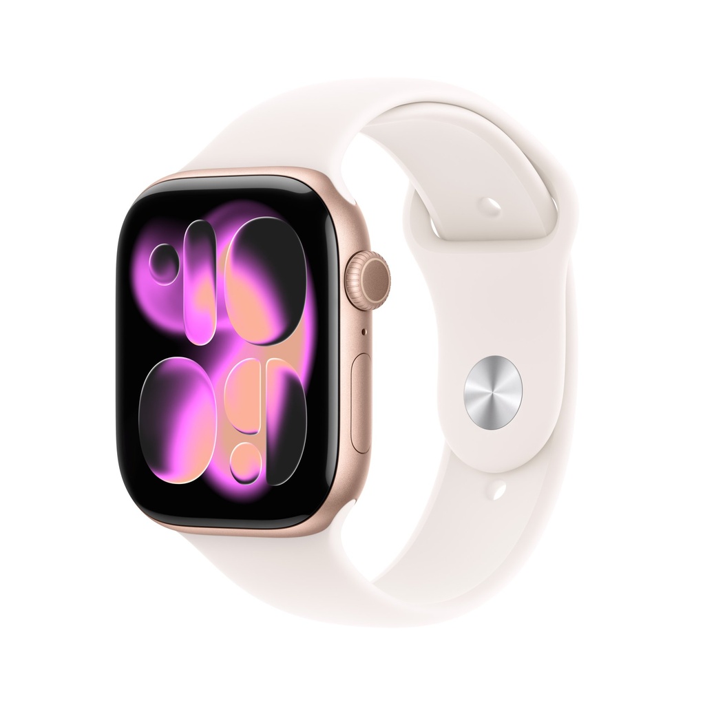[MFCJ4QL/A] Apple Watch Series 11 GPS + Cellular 46mm Rose Gold Aluminium Case with Light Blush Sport Band - M/L