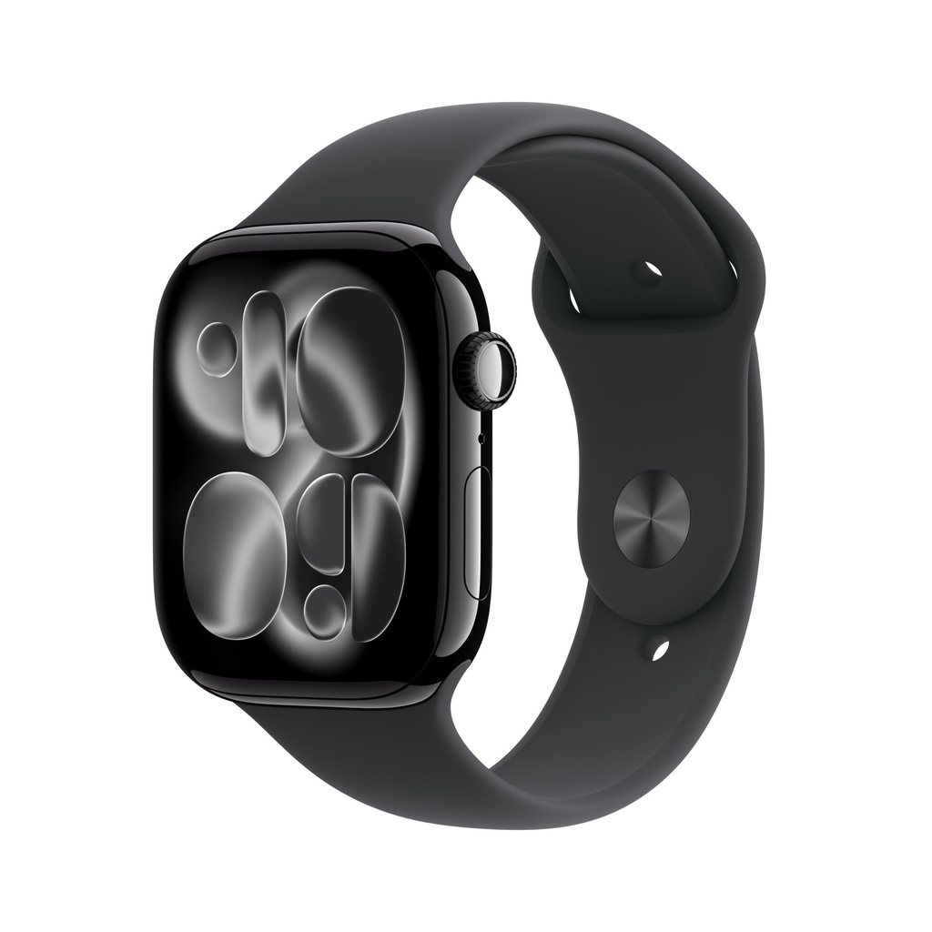 [MFC44QL/A] Apple Watch Series 11 GPS + Cellular 46mm Jet Black Aluminium Case with Black Sport Band - M/L