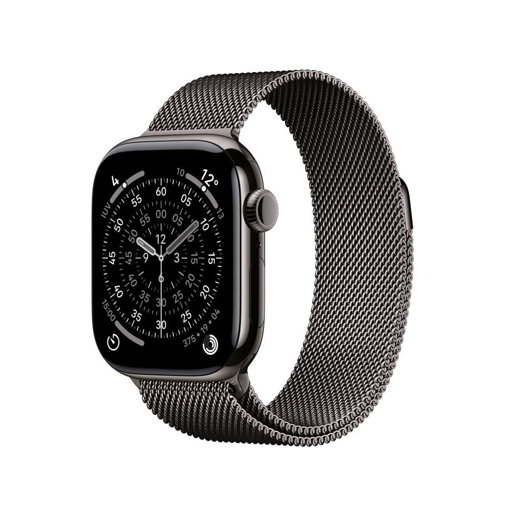 [MF8U4QL/A] Apple Watch Series 11 GPS + Cellular 42mm Cassa Titanio Ardesia con Loop Milanese Ardesia