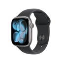 Apple Watch Series 11 GPS + Cellular 42mm Cassa Alluminio Grigio Siderale con Sport Band Nero - S/M