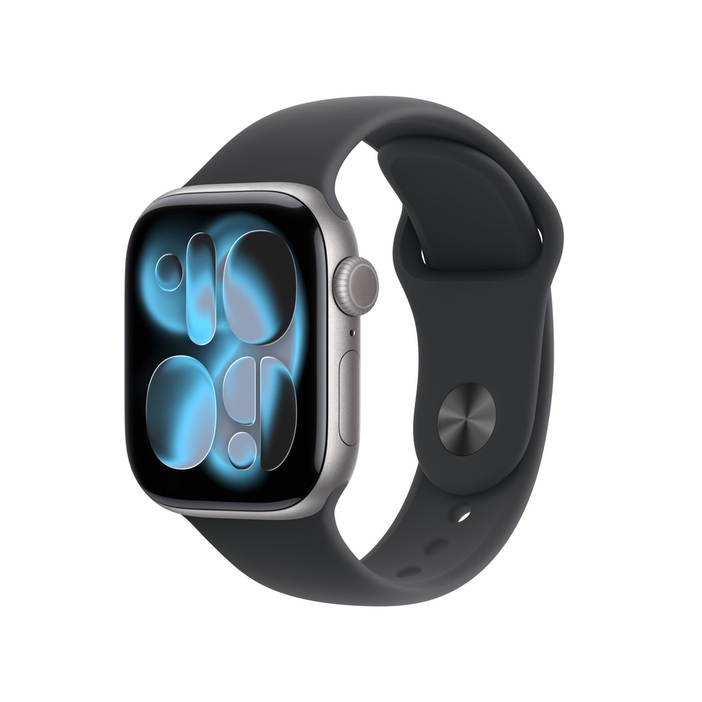 [MEQW4QL/A] Apple Watch Series 11 GPS 42mm Cassa Alluminio Grigio Siderale con Sport Band Nero - S/M