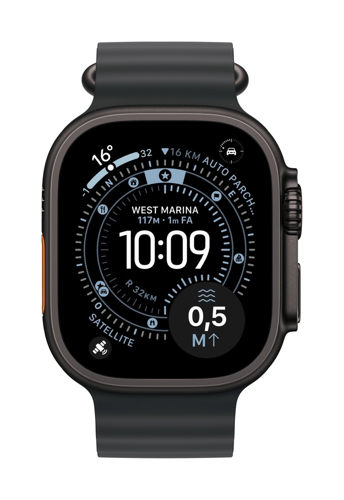 Apple Cinturino Ocean blu navy (49 mm) - Titanio nero