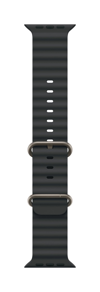 Apple Cinturino Ocean nero (49 mm) - Titanio naturale