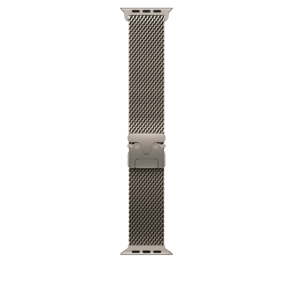 Apple Loop in maglia milanese in titanio naturale (49 mm) - Small