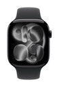 Apple Cinturino Sport nero (46 mm) - S/M