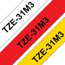 ORIGINAL Brother Nastro Nero su biancosuNero su rossosuNero su giallo TZe-31M3 TZ-31M3 TZe-231 + TZe-431 + TZe-631