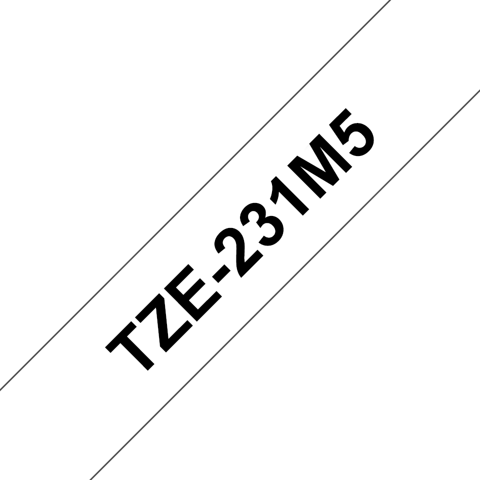 [TZe-231M5] Brother TZE-231M5 nastro per etichettatrice Nero su bianco