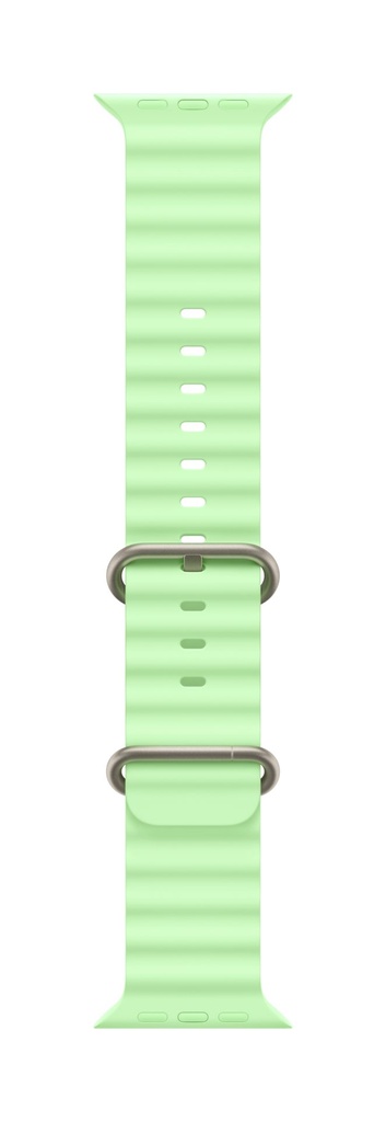 Apple Cinturino Ocean verde neon (49 mm) - Titanio naturale