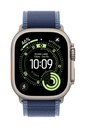 Apple Trail Loop blu/blu acceso (49 mm) - M/L - Titanio naturale
