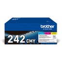 ORIGINAL Brother Multipack ciano / magenta / giallo TN-242CMY ~4200 Seiten