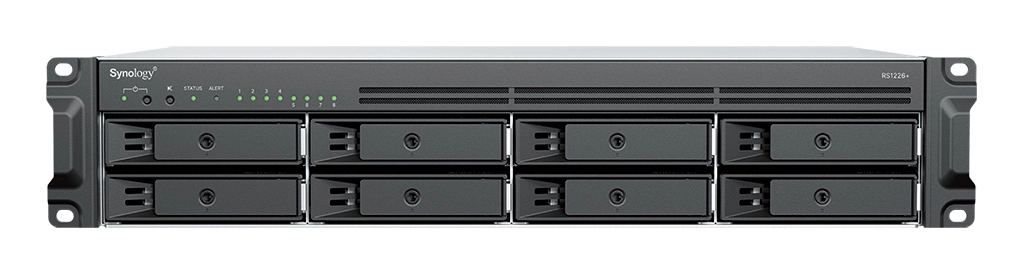 [RS1226+] Synology RackStation RS1226+ server NAS e di archiviazione Armadio (2U) AMD Ryzen V1500B 4 GB DDR4 0 TB Synology DSM Nero