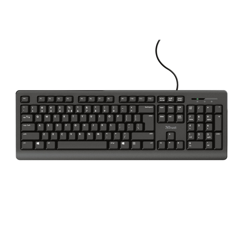 Trust TK-150 tastiera Ufficio USB QWERTZ Tedesco Nero
