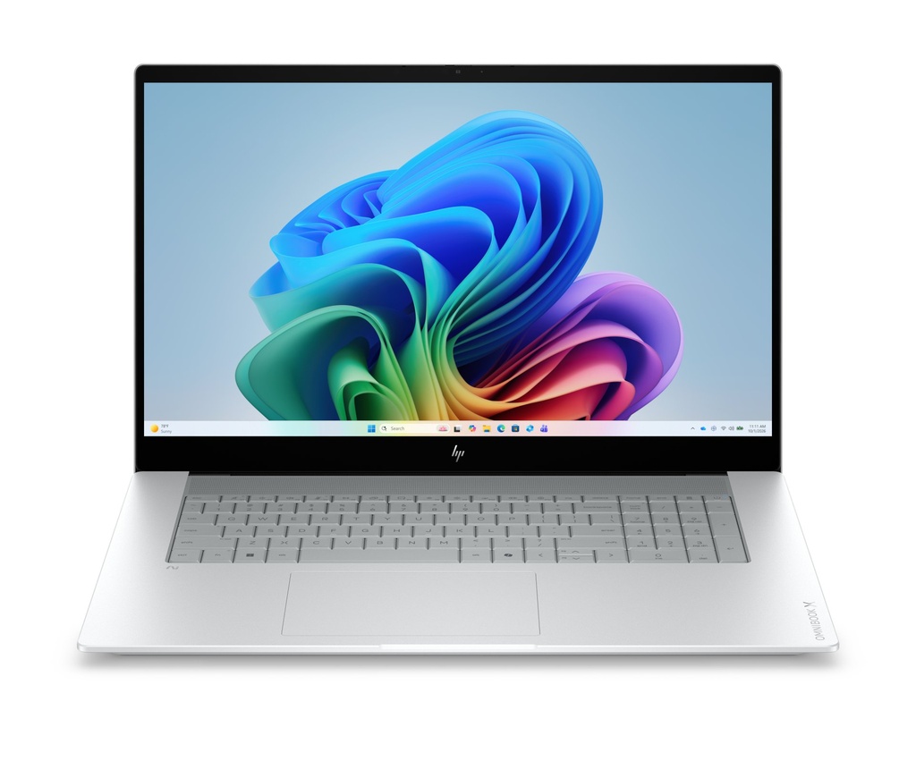 HP E4EX4EA laptop Copilot+ PC Intel Core Ultra 7 Computer portatile 43,9 cm (17.3") Touch screen Full HD 24 GB LPDDR5x-SDRAM 512 GB SSD Wi-Fi 7 (802.11be) Windows 11 Home Argento