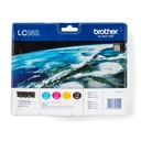 ORIGINAL Brother Multipack nero / ciano / magenta / giallo LC-985 LC985VALBPDR ~1080 Seiten 4 cartucce d'inchiostro LC-985: Bk+C+M+Y