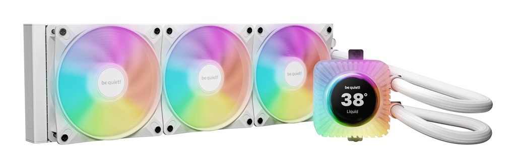 be quiet! LIGHT LOOP IO LCD | 360mm Processore Raffreddatore di liquidi tutto in uno 12 cm Bianco 1 pz
