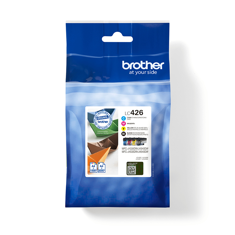 ORIGINAL Brother Multipack nero / ciano / magenta / giallo LC-424 LC424VAL ~3000 Seiten