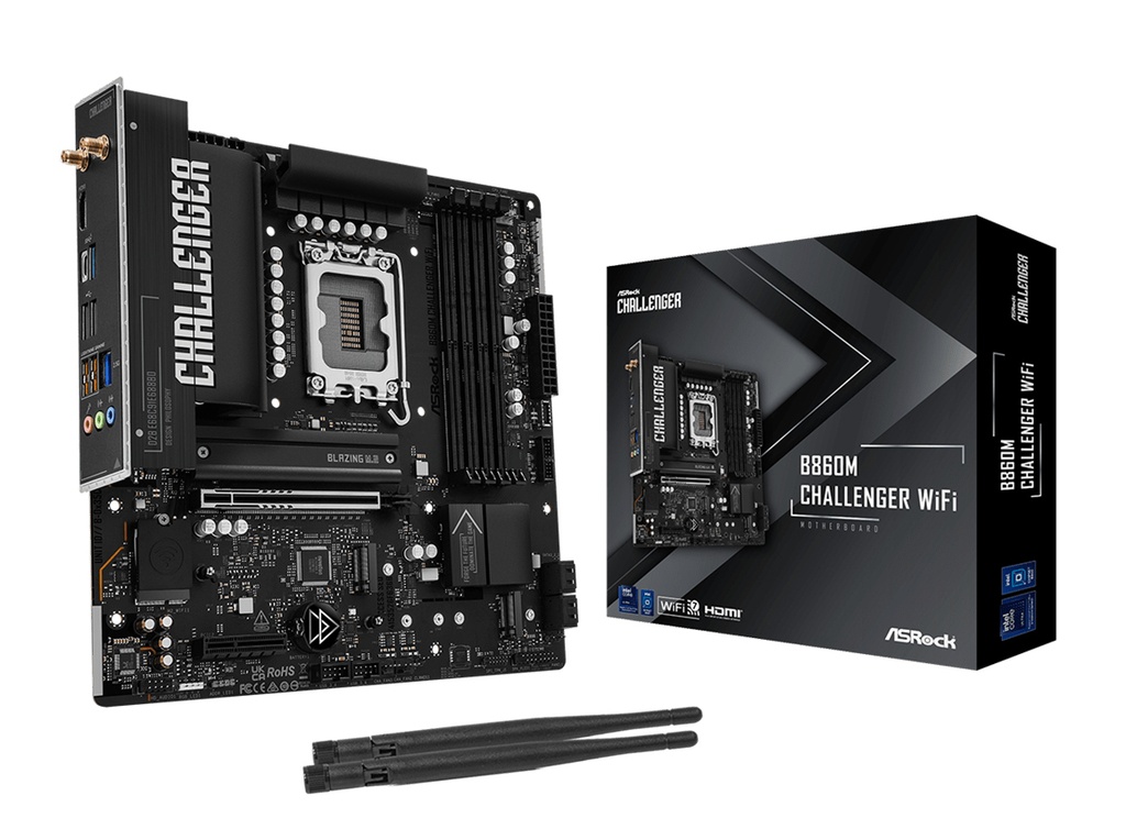 [90-MXBUP0-A0UAYZ] Asrock B860M Challenger WiFi Intel B860 LGA 1851 (Socket V1) micro ATX
