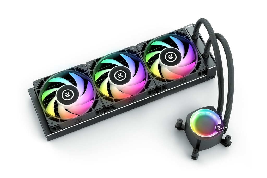 EK Nucleus AIO CR360 Lux D-RGB Processore Raffreddatore di liquidi tutto in uno 12 cm Nero 1 pz