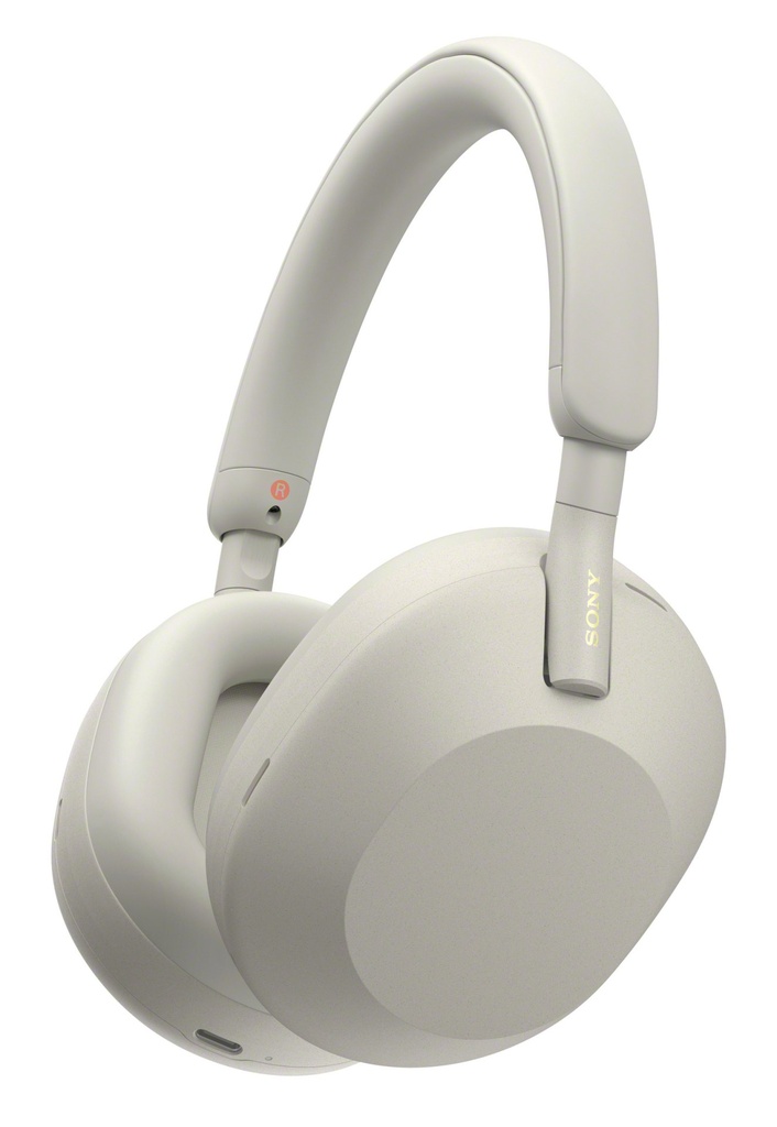 Sony WH-1000XM5 Cuffie Wireless con Noise Cancelling - Batteria fino a 30 ore - Around-ear - Con Alexa e Google Assistant - Con microfono integrato per telefonate - Argento