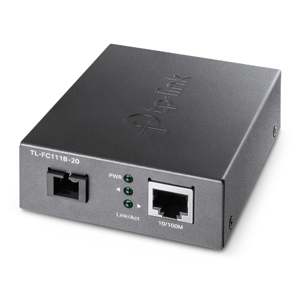 TP-Link Omada TL-FC111B-20 convertitore multimediale di rete 100 Mbit/s Modalità singola Nero
