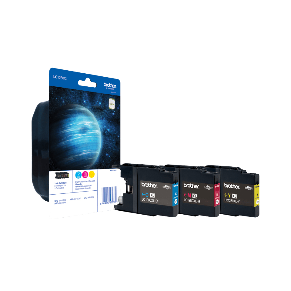 [LC-1280XL] ORIGINAL Brother Multipack ciano / magenta / giallo LC-1280XL LC1280XLRBWBPDR ~3600 Seiten 3 cartucce d'inchiostro LC-1280XL: C+M+Y
