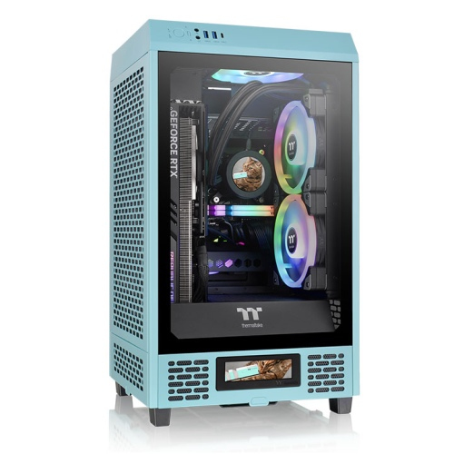 [CA-1X9-00SBWN-00] Case ThermalTake The Tower 200 Mini-Tower Vetro Temperato Turchese