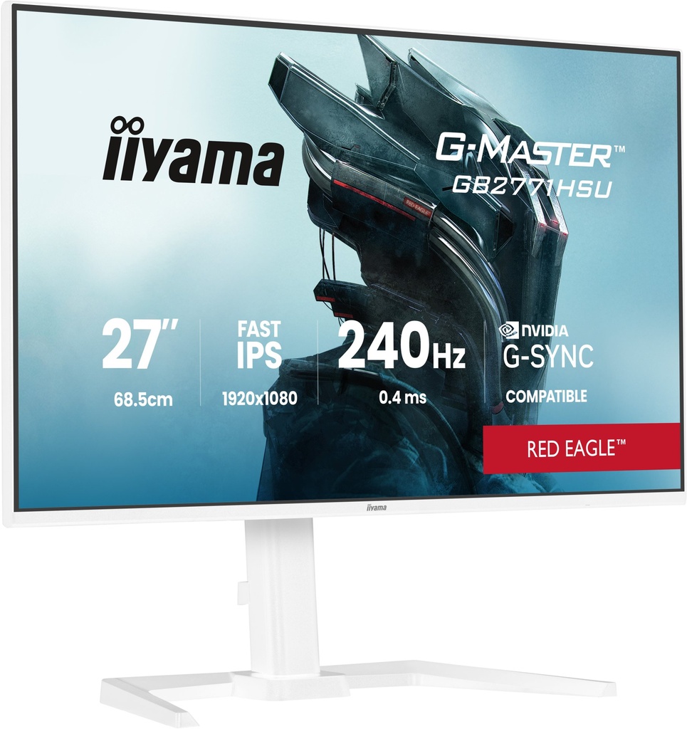 iiyama G-MASTER GB2771HSU-W1 Monitor PC 68,6 cm (27") 1920 x 1080 Pixel Full HD LCD Bianco