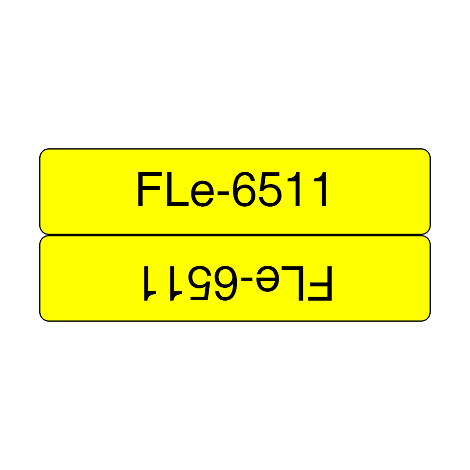 [FLe-6511] Brother FLE-6511 nastro per etichettatrice Nero su giallo