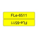 Brother FLE-6511 nastro per etichettatrice Nero su giallo