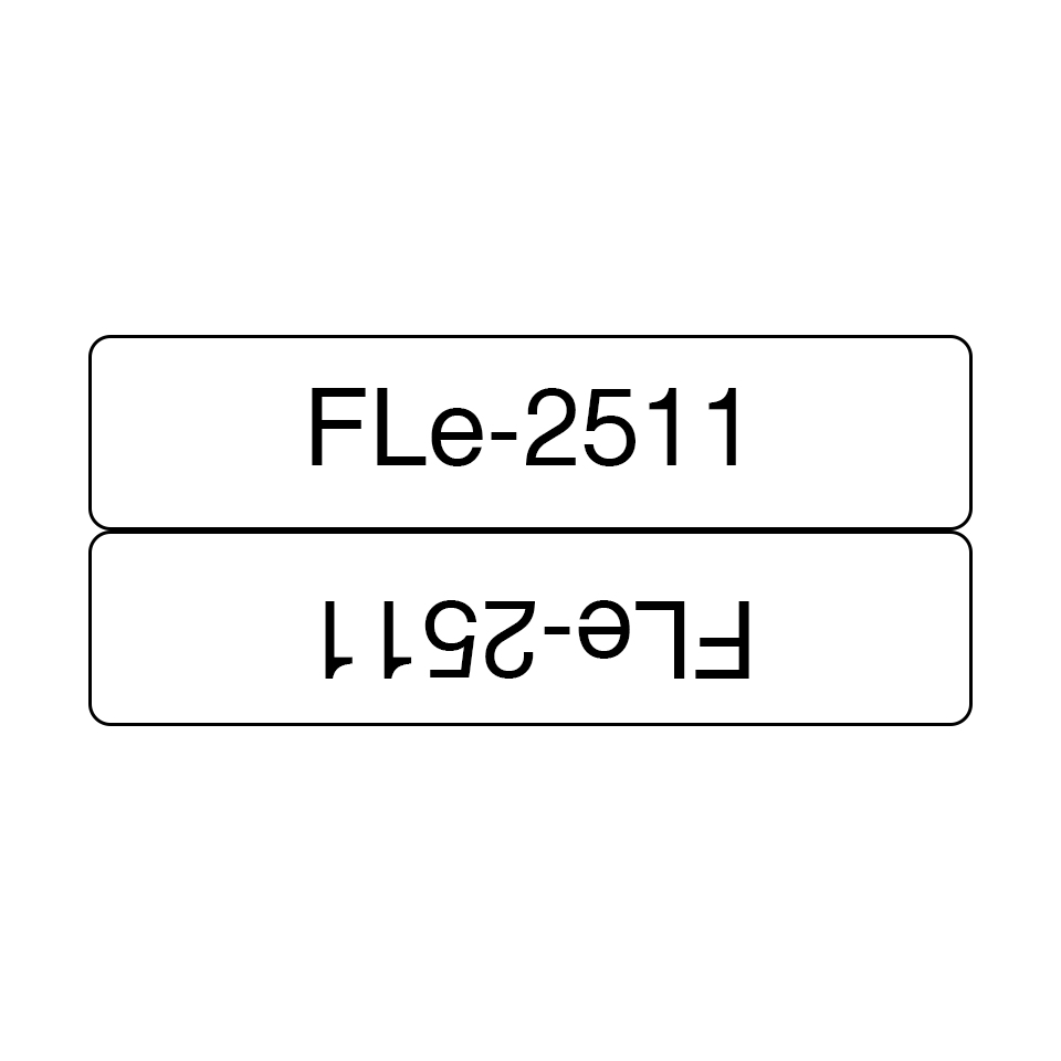 [FLe-2511] Brother FLE2511 nastro per etichettatrice Nero su bianco