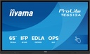 iiyama TE6513A-B3AG visualizzatore di messaggi Pannello piatto interattivo 163,8 cm (64.5") LCD Wi-Fi 500 cd/m² 4K Ultra HD Nero Touch screen Processore integrato Android 24/7
