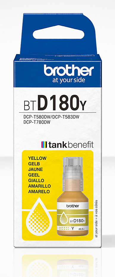 [BTD180Y] ORIGINAL Brother Cartuccia d'inchiostro giallo BTD180Y BTD-180Y ~5000 Seiten 48,8ml