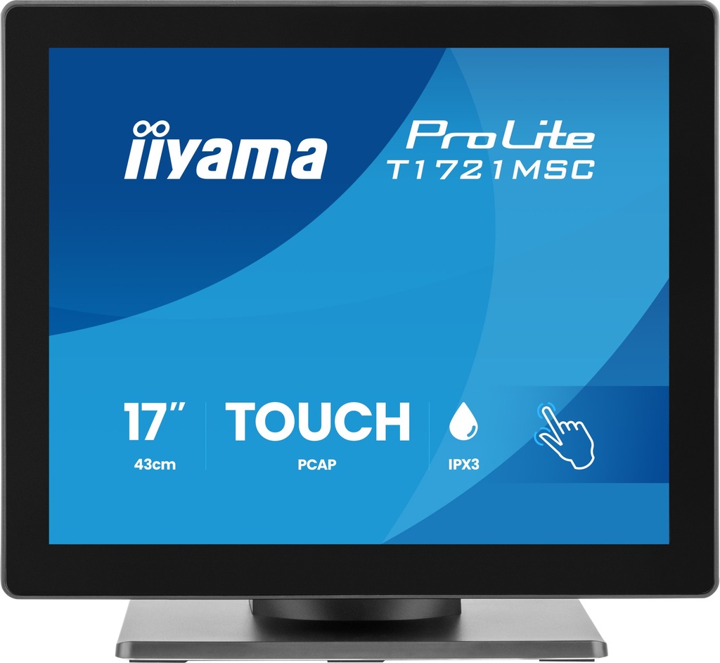 iiyama ProLite T1721MSC-B3 Monitor PC 43,2 cm (17") 1280 x 1024 Pixel SXGA Touch screen Da tavolo Nero