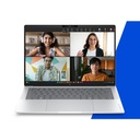 HP E4LH3AT laptop Copilot+ PC AMD Ryzen AI 5 Computer portatile 35,6 cm (14") 3K 16 GB LPDDR5x-SDRAM 512 GB SSD Wi-Fi 7 (802.11be) Windows 11 Pro Argento